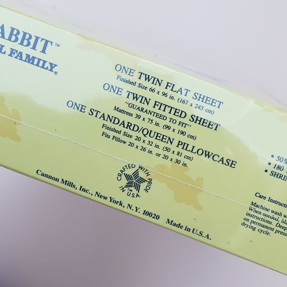 Vintage Beatrix Potter Friends of Peter Rabbit Cannon Twin Sheet Set NEW SEALED! - Picture 7 of 10